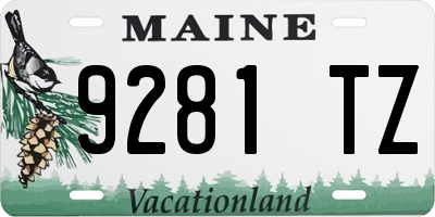ME license plate 9281TZ
