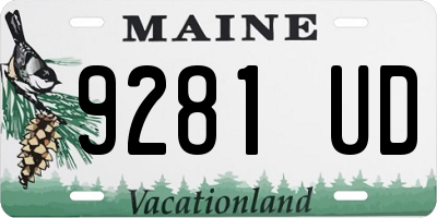 ME license plate 9281UD