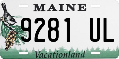 ME license plate 9281UL