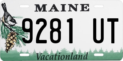 ME license plate 9281UT