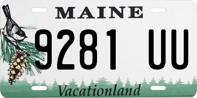 ME license plate 9281UU