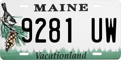 ME license plate 9281UW