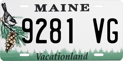 ME license plate 9281VG
