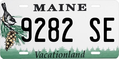 ME license plate 9282SE