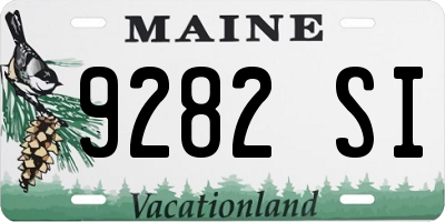 ME license plate 9282SI