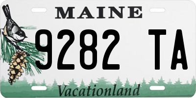 ME license plate 9282TA