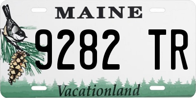 ME license plate 9282TR