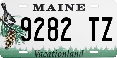 ME license plate 9282TZ