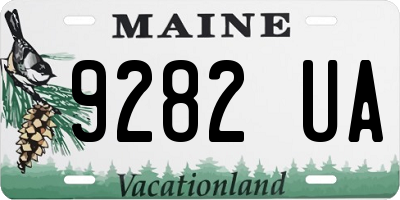 ME license plate 9282UA