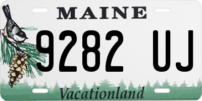 ME license plate 9282UJ