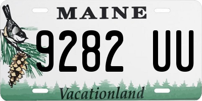 ME license plate 9282UU