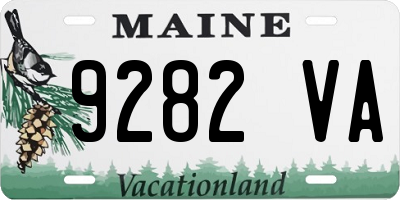 ME license plate 9282VA