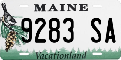 ME license plate 9283SA