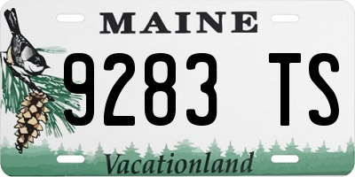 ME license plate 9283TS