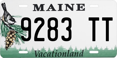 ME license plate 9283TT