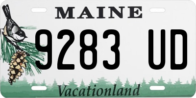 ME license plate 9283UD