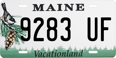 ME license plate 9283UF