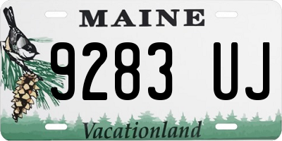 ME license plate 9283UJ