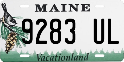 ME license plate 9283UL