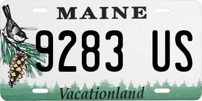 ME license plate 9283US