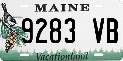 ME license plate 9283VB