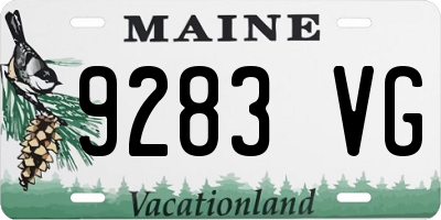 ME license plate 9283VG