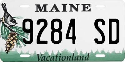 ME license plate 9284SD