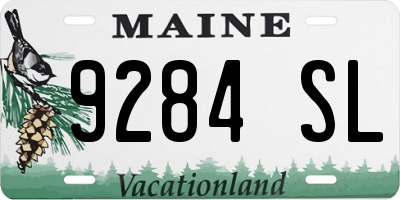 ME license plate 9284SL