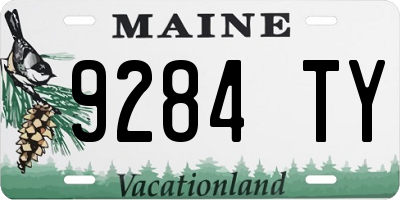 ME license plate 9284TY