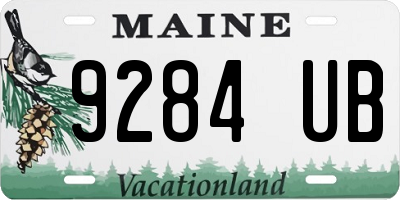 ME license plate 9284UB