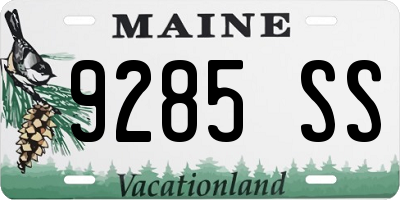ME license plate 9285SS