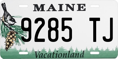 ME license plate 9285TJ