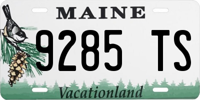 ME license plate 9285TS