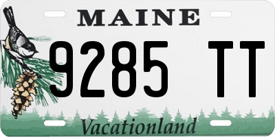 ME license plate 9285TT
