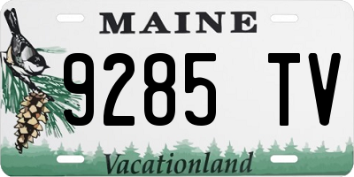 ME license plate 9285TV