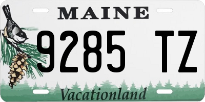 ME license plate 9285TZ