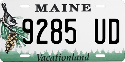 ME license plate 9285UD