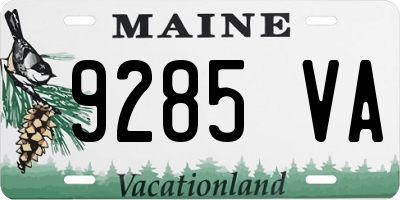 ME license plate 9285VA