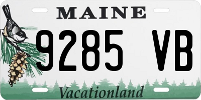 ME license plate 9285VB
