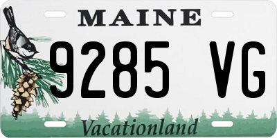 ME license plate 9285VG