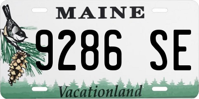 ME license plate 9286SE