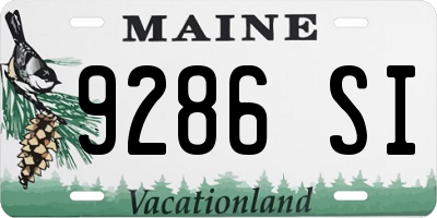 ME license plate 9286SI