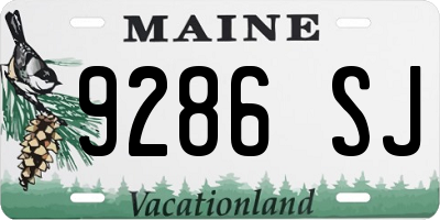 ME license plate 9286SJ
