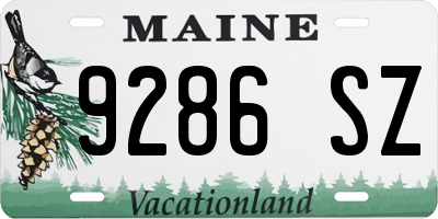 ME license plate 9286SZ