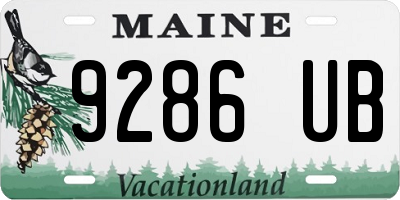 ME license plate 9286UB