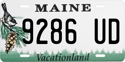 ME license plate 9286UD