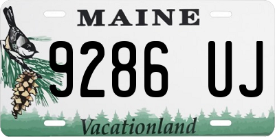 ME license plate 9286UJ