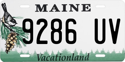 ME license plate 9286UV