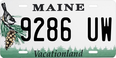 ME license plate 9286UW