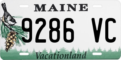 ME license plate 9286VC